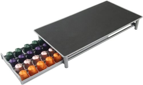 Support dosettes à tiroir en acier pour 40 capsules Nespresso HobbyCook