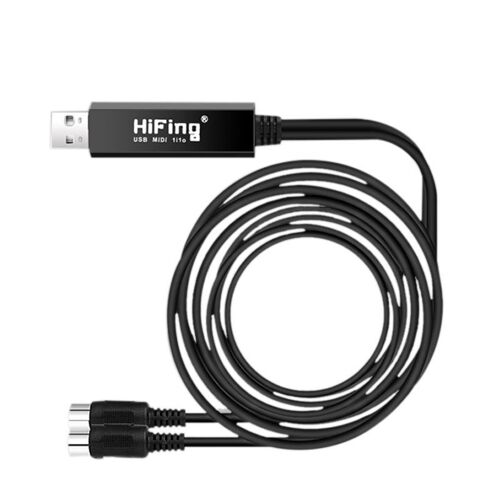 Ages Hifing Convertisseur/Adaptateur D'interface Midi Usb Avec Câble Midi Din 5 Broches Pour Pc/Ordinateur Portable/Mac