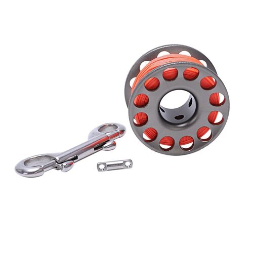 Ages Bobine De Plongée En Aluminium 30m Avec Mousqueton Mousqueton Pour La Plongée En Apnée Sous L'eau