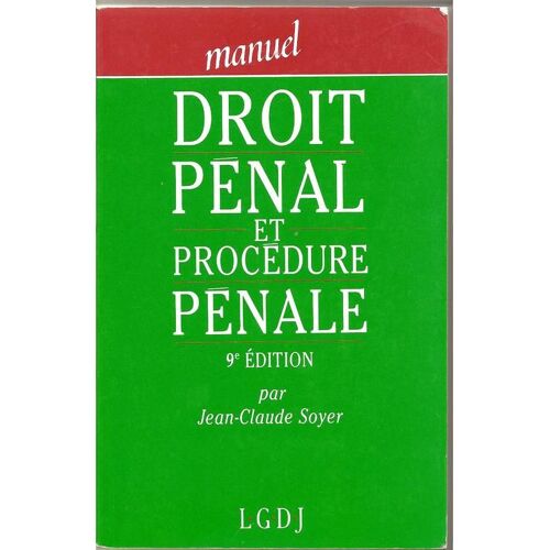 Droit Pénal Et Procédure Pénale