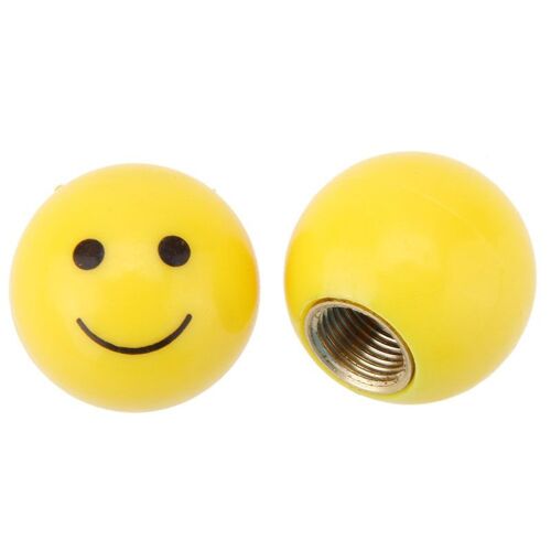 Ages 2 Pièces Sourire Visage Globe Oculaire Vtt Route Vélo Moto Automobile Schrader Valve Port Couverture Pneu Roue Jante Air Valve Bouchon Anti-Poussière Tige U