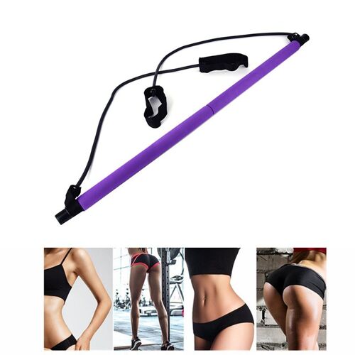Ages Kit De Barre De Pilates Avec Bande De Résistance Bandes De Résistance De Yoga Barre De Tonification D'entraînement Pour Yoga