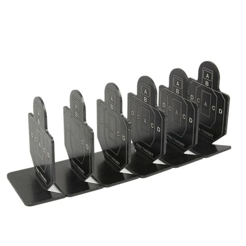 Ages 6 Pièces Ab Courageux Guerrier Métal Cibles Ensemble Extérieur Aeg Gbb Airsoft Déclencheur Temps Pratique Nock Down Cible