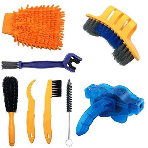 Ages 8 Pièces/Ensemble Vélo Professionnel Entretien Kits De Nettoyage Cyclisme Pneu Brosse Vélo Chaîne Lavage Frein Disque Nettoyant Roue Jante Propre