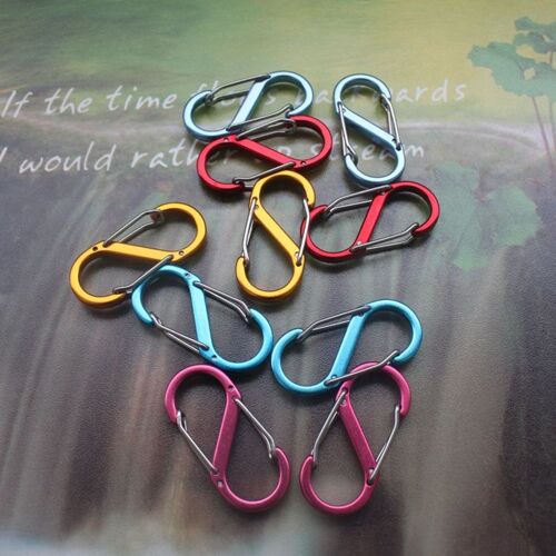 Ages S-Type Mousqueton 8 Mot Boucle Sac À Dos Suspendu En Alliage D'aluminium Camping En Plein Air Multi-Fonction Edc Crochet Suspendu