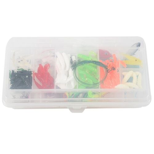 Ages 100 Leurres De Pêche Fileurs Bouchons Cuillères Appât Souple Brochet Truite Saumon + Coffret