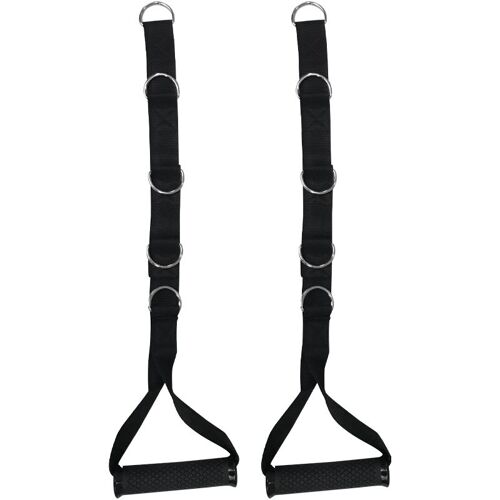 Ages Poignée Antidérapante Réglable De Forme Physique Pour Des Accessoires De Tringle De Triceps D'exercice De Traction De Machine De Câble Avec 5 Anneaux En D