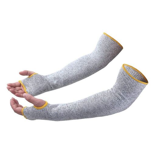 Ages Manchons Résistants Aux Coupures Avec Trou Pour Le Pouce? Protection De Niveau 3-5? Manchons De Bras De Protection De Sécurité Résistants Aux Coupures? 17 Pouces? Gris (1 Paire