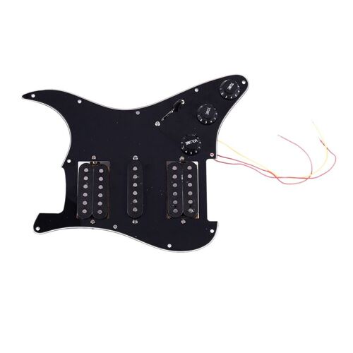 Ages Guitare Électrique Précâblée Chargée Pickguard Micros Hsh 11 Trous Micros Magnétiques Humbucker À Simple Bobine Pré-Câblés