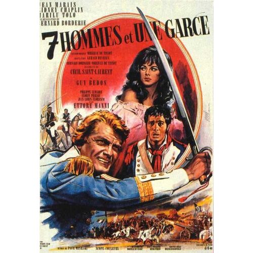 Sept Hommes Et Une Garce 1966, Avec Jean Marais, Sidney Chaplin, Guy Bedos Et Marilu Tolo, Affiche De Cinéma 120/160