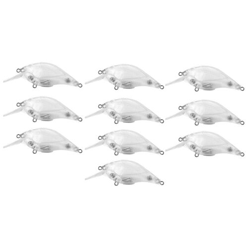 Ages 10 Pièces Leurre De Pêche Corps 7.8cm 8.9g Non Peint Manivelle Vib Minnow Wobblers Dur Appât Blanc Leurres