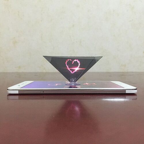 Ages Support Vidéo Pour Projecteur Affichage Pyramide À Hologramme 3d Universel Pour Téléphones Portables Intelligents
