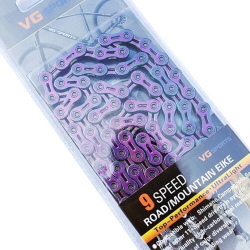 Ages Vg Sports 9 10 11 Vitesses Chaîne De Vélo Chaîne De Vélo Demi Creux Montagne Route Vélo Chaînes Ultra-Léger 116l Coloré Vtt