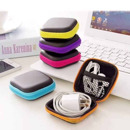 AGES Mini pochette de rangement pour écouteurs Pochette de rangement multicolore pour écouteurs casque d'écoute