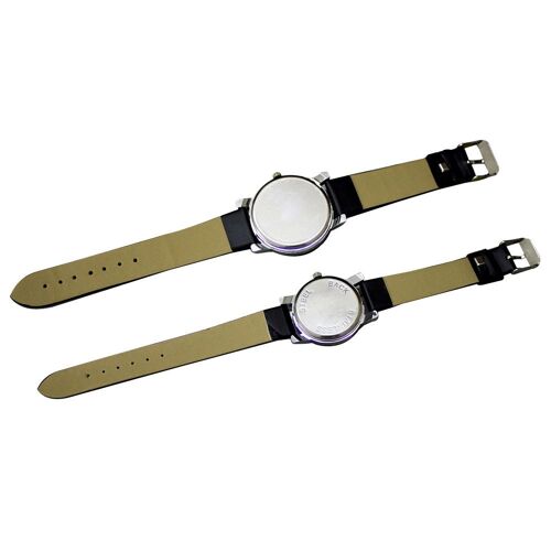 Ages Hommes/Femmes Simple Style Décontracté Bracelet De Montre En Simili Cuir Pu Cadran Rond Couples Montre Montre Bracelet Sous Vente