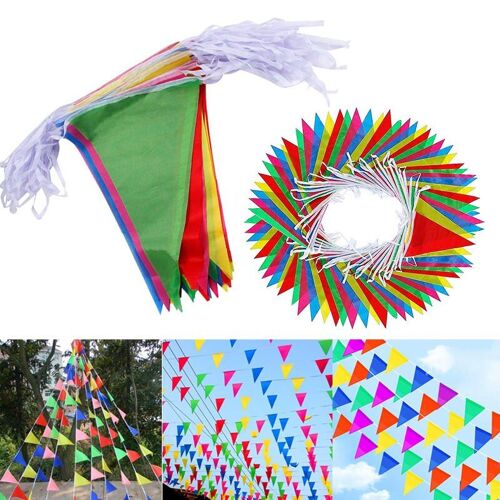 AGES Banderole banderole 164 pieds Drapeau fanion en Nylon multicolore 100 drapeaux pour mariage fête d'anniversaire? sous-vente