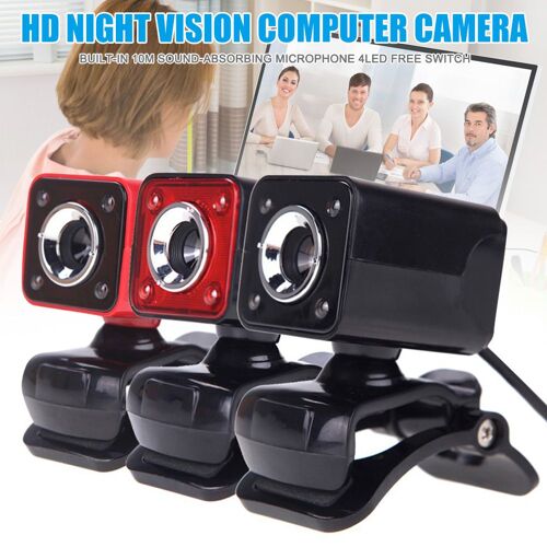 AGES Caméra Web HD en Streaming avec Microphones insonorisants Webcam 12 MP pour les ordinateurs portables de conférence de jeu