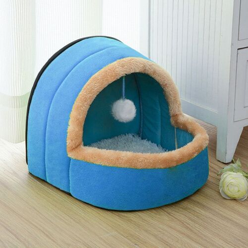 Ages Lit Pour Chien Chat Et Chiot Maison Avec Boule De Jouet? Coussin Chaud Et Doux Pour Animal De Compagnie? Niche Pour Chien Et Chat Château? Sous-Vente