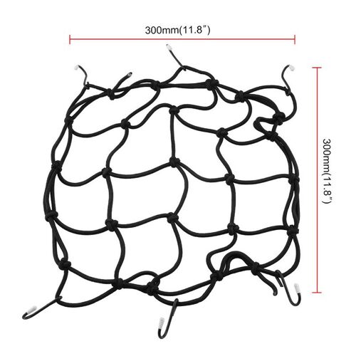 Ages Filet De Cargaison Pour Moto/Bicyclette Filet De Cargaison Universel Robuste Pour Moto 30x30cm? Sous-Vente