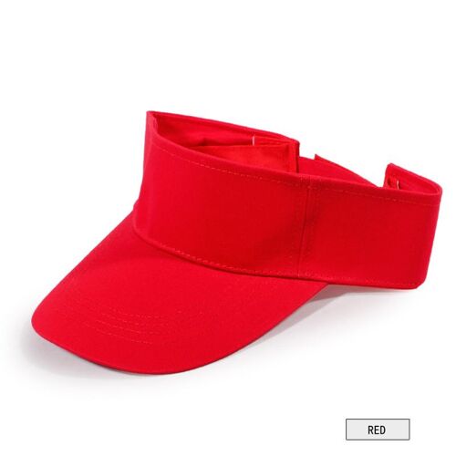 Ages Visière Unie Casquette De Soleil Chapeau De Sport Réglable Couleur Unie Respirant Pour L'été Tennis Plage Sous-Vente