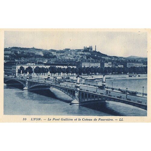 Réf: 578 - Lyon - Pont Galliéni Et Lafayette, Notre-Dame De Fourvière, Place Bellecour, Saint-Jean. 5 Cartes.