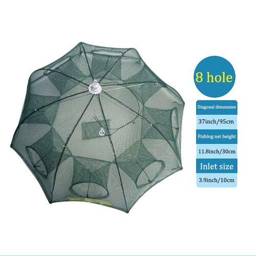 Ages Filet De Pêche Portable En Nylon Automatique Pliable Attraper Des Appâts De Poisson Piège Pour Poissons Crevettes Ménés Crabe Moulé Maille Sous Vente