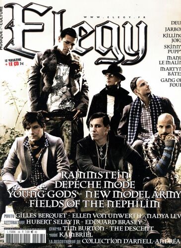 Elegy N° 38 : Rammstein - Depeche Mode - Fields Of The Nephelim - Young Gods - New Model Army - Deus - Killing Joke - Skinny Puppy - Collection D'arnell Andréa