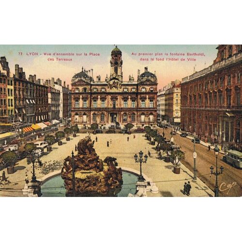 Réf: 574 - Lyon - Place Des Terreaux, Pont Galliéni (Anciennement Pont Du Midi), Abside De La Cathédrale De Notre-Dame De Fourvière.4 Cartes.