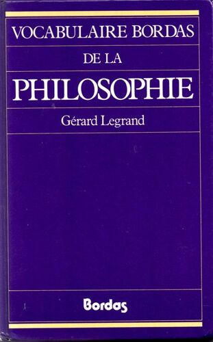 Vocabulaire Philosophie