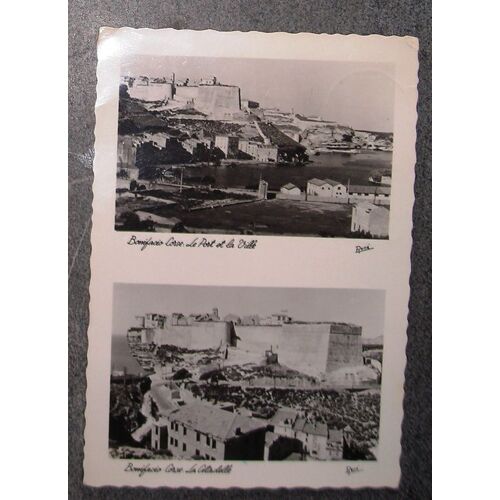 Carte Postale Écrite En1951 Bonifacio Le Port Et La Ville La Citadelle René