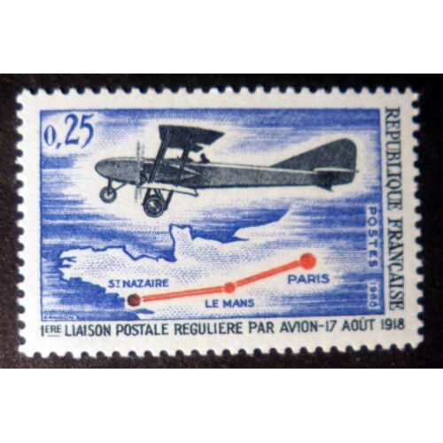 50e Anniversaire De La Première Liaison Postale Régulière Par Avion (Paris - Le Mans - St Nazaire )