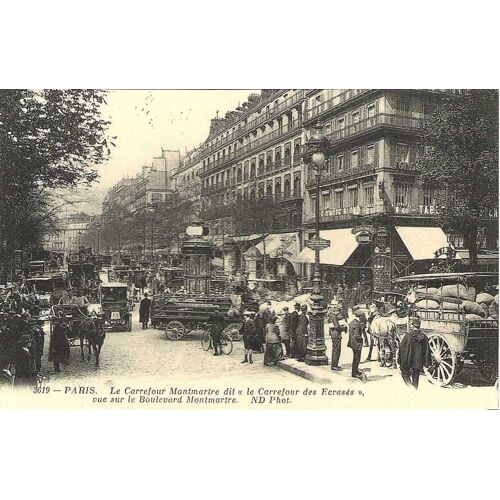 Paris - Le Carrefour, Montmartre Dit Le Carrefour Des Ecrasés - Réédition D'une Cpa - 1er Choix - Ref 021 364