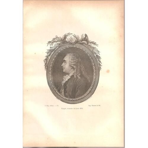 Turgot, Ministre De Louis Xvi - Gravure Issue De " Paris À Travers Les Siècles : Tome 3 " ( 1886 ) Par H. Gourdon De Genouillac