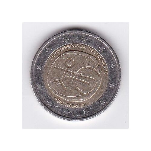 Allemagne 2 Euros 2009 Atelier F Commémorative 10 Ans De L'union Économique Et Monétaire.