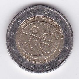 Allemagne 2 Euros 2009 Atelier F Commémorative 10 Ans De L'union Économique Et Monétaire.