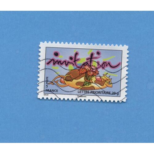 Timbre Oblitéré Used Stamp Selo Carimbado Invitation Timbre 13 Lettre Prioritaire 20 G France 2009