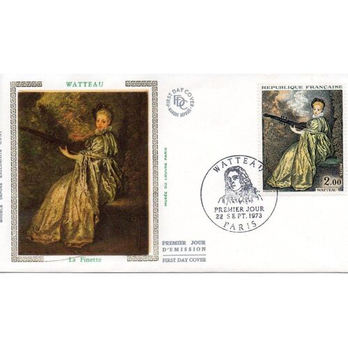 Fdc - 1er Jour - Watteau - La Finette - Paris, Le 22 Septembre 1973