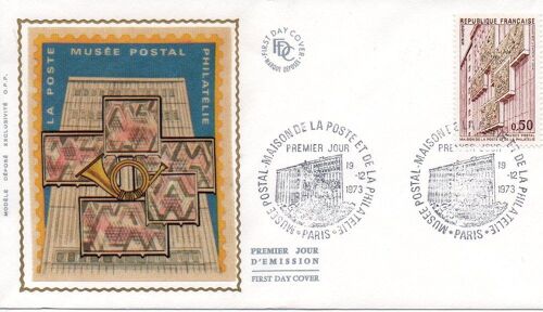Fdc - 1er Jour - Musée Postal - Paris, Le 19 Décembre 1973