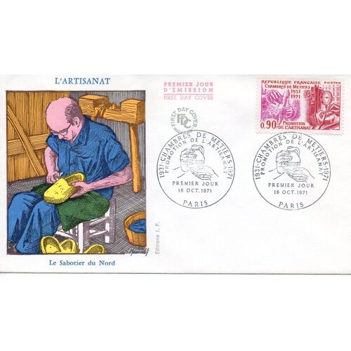 Fdc - 1er Jour - Chambre Des Métiers - Paris, Le 16 Octobre 1971