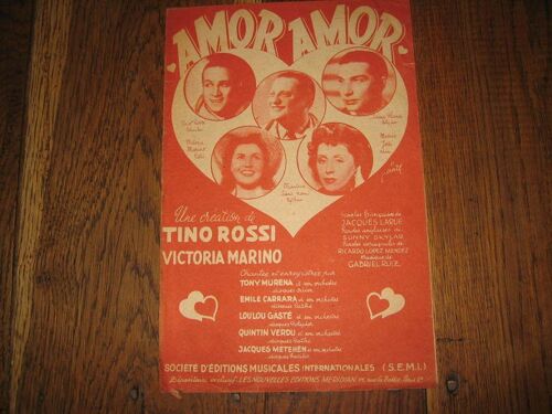 Tino Rossi  Victoria Marino  Amor Amor