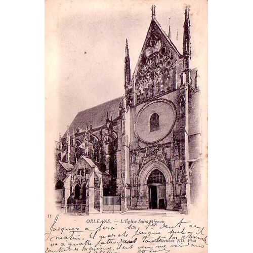 Orleans - L'eglise Saint Aignan - Carte Précurseur - Oblitérée 1903 - Ref 021 229