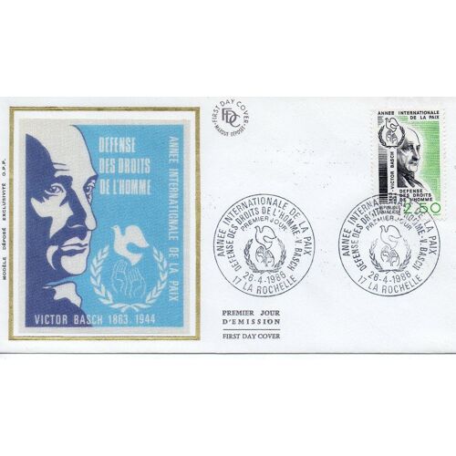 1er Jour - Fdc - Victor Basch - La Rochelle, Le 26 Avril 1986