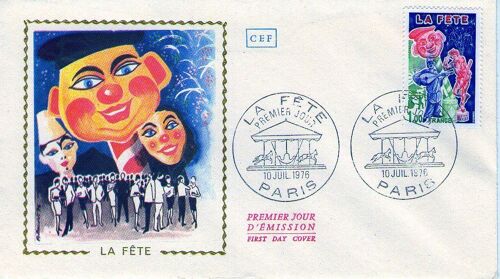 1er Jour, Fdc, La Fete, Paris Le 10 Juillet 1976