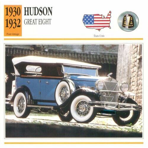 Fiche Atlas Voiture Hudson Great Eight