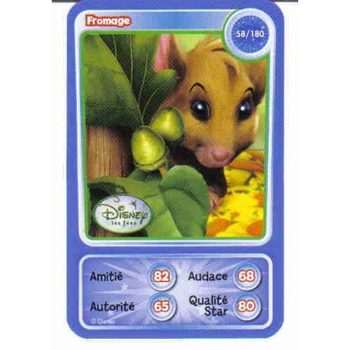 Carte De Jeux Disney Auchan - Fromage - N° 58/180