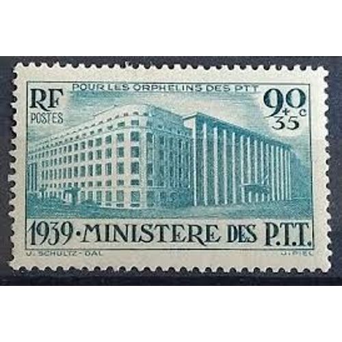 Ministère Des P.T.T. Au Profit De L'Oeuvre Des Orphelins Des P.T.T. Année 1939 N° 424 Yvert Et Tellier Luxe