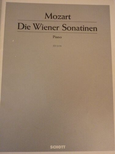 Mozart-Die Wiener Sonatinen-Piano-Edition Schott 2159.