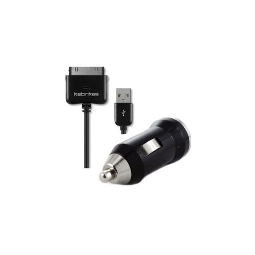 invisibleSHIELD Katinkas® USB-Kfz-Ladegerät & cable pour Apple, noir iPhone 1G iPhon