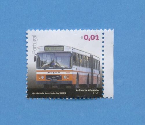 Timbre Novo Sans Gomme D'origine New Stamp Selo Autocarro Articulado Stcp 0,01 Eur Portugal 2010