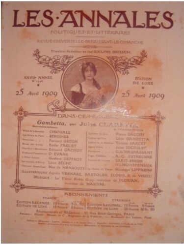 Les Annales Politiques Et Litteraires N° 1348 Les Jardins De L'histoire - Gambetta, Par Jules Claretie